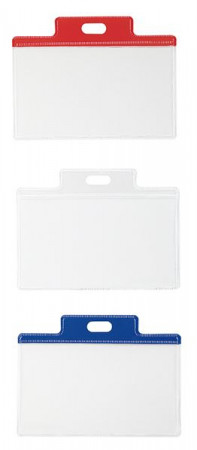 PORTA BADGE RIGIDO PASS 3 S BLU C.R CONF. 100 - SENZA PINZETTA O  CORDONCINO