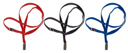 CORDONCINO IN RASO CON PINZETTA E CHIUSURA ANTISOFFOCAMENTO LUNGHEZZA 85 MM