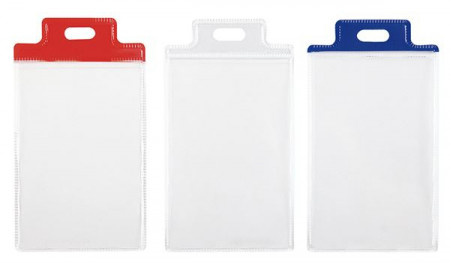 PORTA BADGE RIGIDO PASS 1 S ROSSO C.R CONF. 100 - SENZA PINZETTA O  CORDONCINO
