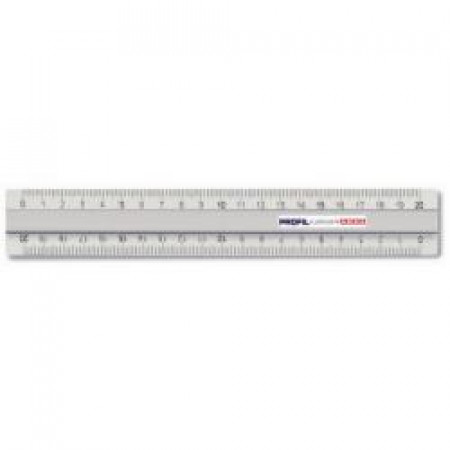 DOPPIODECIMETRO 20 CM LINEA ALLUMINIO - IMPUGNATURA LUNGA  2 MILLIMETRATURE