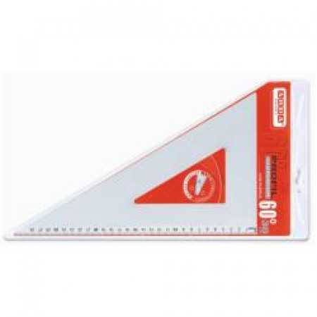 Squadra 60° di 30 cm Linea Alluminio - millimetrata
