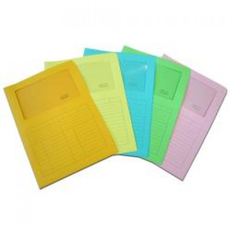 CF50CARTELLINA SINTEX AZZURRO C/FINESTRA 115GR