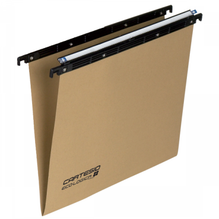 Cartelle sospese per cassetto Linea Cartesio Eco Serie 100  colore avana  interasse 33 33 8cm  Fdo V avana (conf.25)