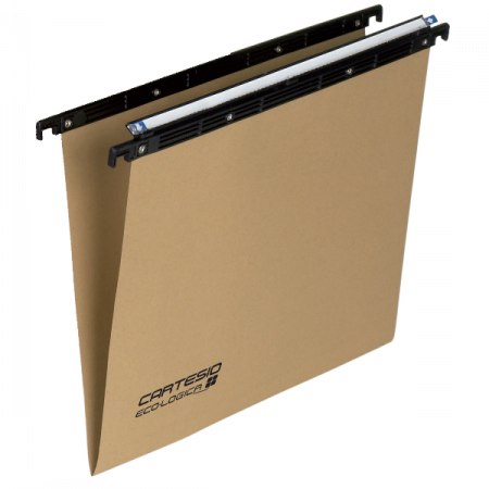 Cartelle sospese per cassetto Linea Cartesio Eco Serie 100  colore avana  interasse 39 39 8 cm  Fdo V (conf.25)