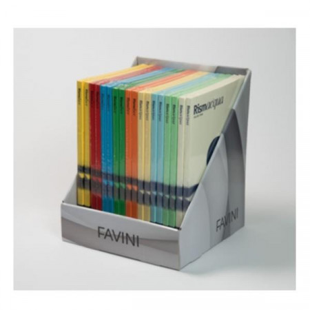 DISPLAY  COD. G99X012: 100 FOGLI  90 GRAMMI  18 RISMETTE- GIALLO-SCARLATTO-AZZURRO-VERDE-ARANCIO-CAMOSCIO- CELESTE- VERDE CHIARO- AVORIO
