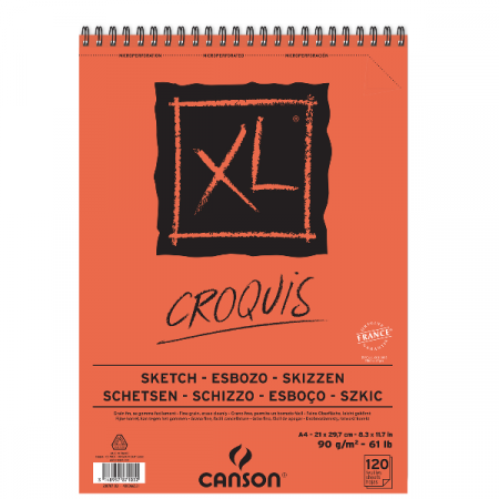 Album spiralato lato corto XL CROQUIS A4 120 fg. 90 g/m