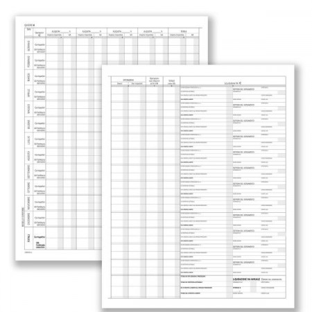 CF5 REGISTRO PROSPETTO RIEPILOGATIVO ASSOCIAZIONI SPORTIVE  8 PAGG.   31X24.5 CM