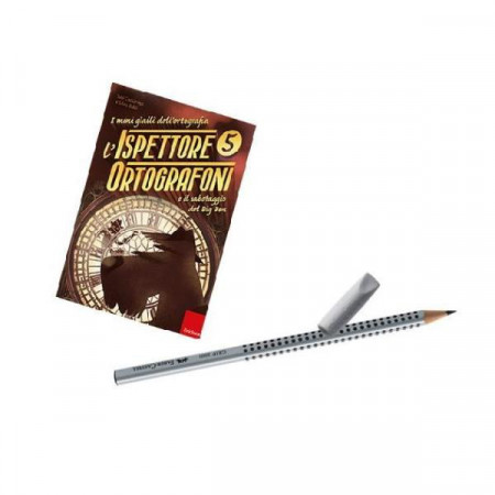 BUNDLE ISPETTORE ORTOGRAFONI 5   MATITA FABER CASTELL GRIP 2001   2   GOMMINI SALVAPUNTA