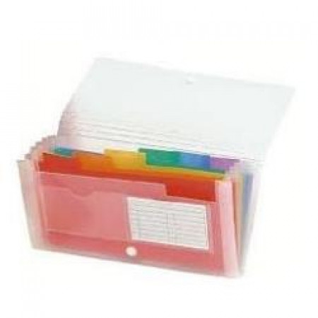 CLASSIFICATORE CRYSTAL COLOURS 18X11 CM 6 SCOMPARTI