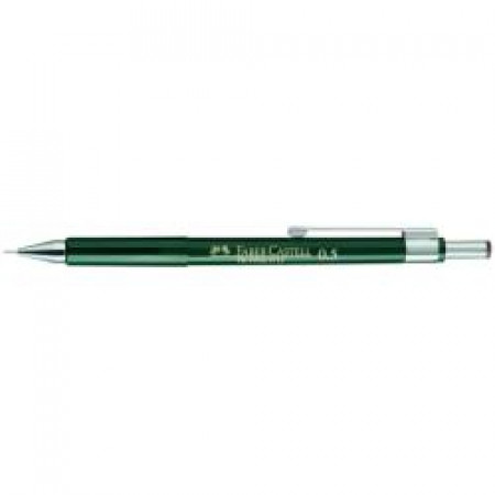 Portamine TK Fine 9715 verde  tratto 1 0 mm per scrivere e disegnare  con gommino e 3 mine Super-Polymer HB (Conf.10)