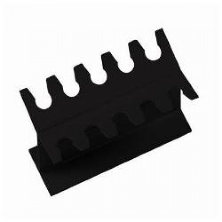 PORTATIMBRI METALLO 10 POSTI NERO LINEARE