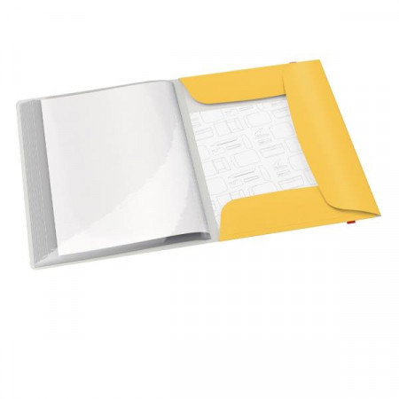 Cosy Portalistino 20 buste e cartella 3 lembi con chiusura a elsatico giallo