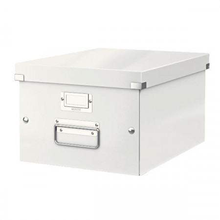 CLICK STORE Scatola M A4 Bianco metallizzato