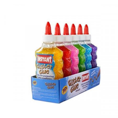 Instant Colla Glitter metallic 180 ml. - 6 col