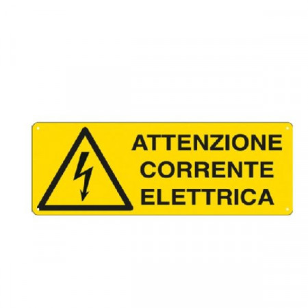 SEGNALE ALLUMINIO 350X125MM CORRENTE ELETTRICA