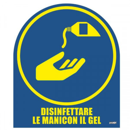 Busta 2fg disinfettare le mani gel PVC laminato antiscivolo cert. R9