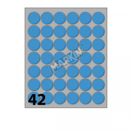CF420 ETICHETTE RODONDE 18MM BLU