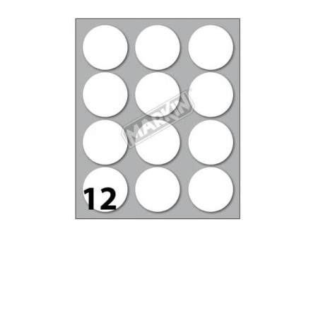 CF120 ETICHETTE ROTONDE 34MM BIANCO
