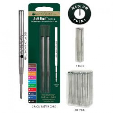 Blister 2 refill per sfera Montblanc nero punta larga