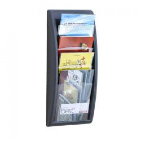 Espositore da muro 4061.01 Quick Fit  visual e presentazione  portariviste da parete   F.to A4  nero -Paperflow  Caimi-