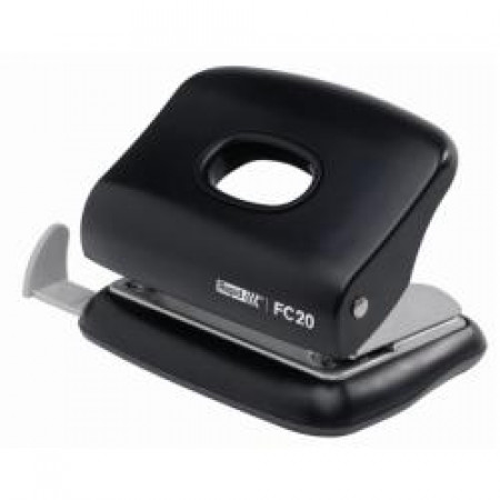 Perforatore FC20 nero -- in ABS con robusta struttura in metallo e contenitore coriandoli integrato (Conf. Box)