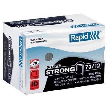 Punti per alti spessori 73 -- 12 mm zincati  Fg.40-70  a filo largo per materiali duri e spessi  per cucitrice a pinza HD31 (conf.5000)