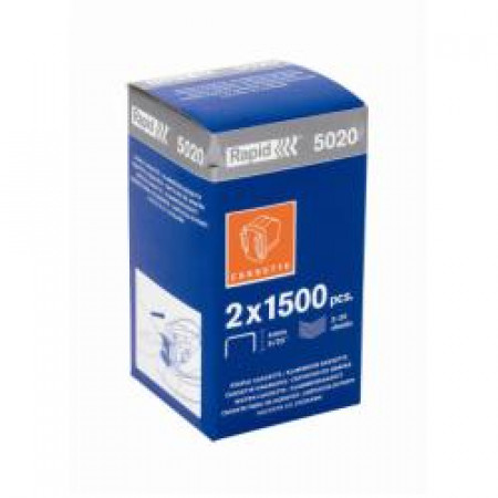 Cassette di ricarica  5020 -- 1500 punti zincati 2x1 5M da utilizzare per la  5020E  cucitura da 2 a 20 fogli (Box)