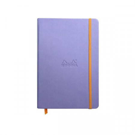 NOTEBOOK RIMBORDATO RIGIDO FORMATO A5 192 PAGINE  CARTA AVORIO 90 GR  SENZA QUADRETTATURA- CON ELASTICO