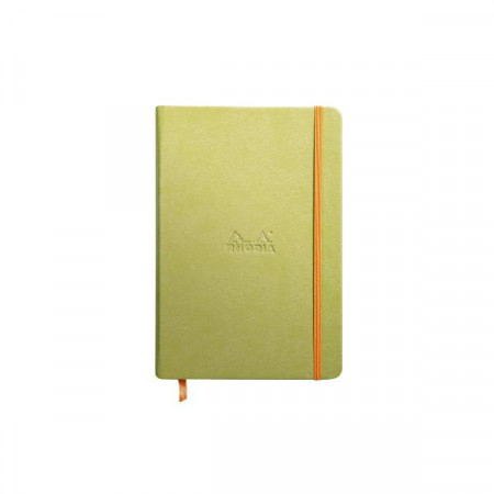 NOTEBOOK RIMBORDATO RIGIDO 9X14 MM 192 PAGINE  CARTA AVORIO 90 GR     SENZA QUADRETTATURA- CON ELASTICO