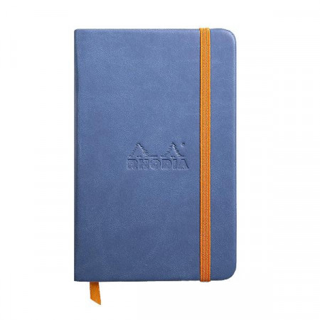 NOTEBOOK RIMBORDATO RIGIDO 9X14 MM 192 PAGINE  CARTA AVORIO 90 GR     SENZA QUADRETTATURA- CON ELASTICO