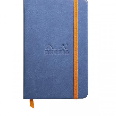 NOTEBOOK RIMBORDATO RIGIDO 9X14 MM 192 PAGINE  CARTA AVORIO 90 GR A   RIGHE- CON ELASTICO