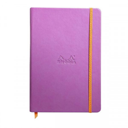 NOTEBOOK RIMBORDATO RIGIDO 9X14 MM 192 PAGINE  CARTA AVORIO 90 GR A   RIGHE- CON ELASTICO