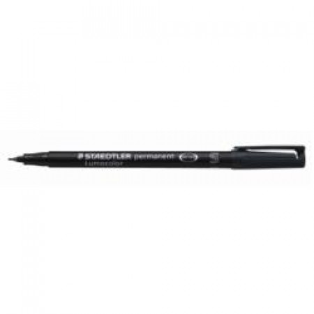 Penna Lumocolor Permanent nera 0.4 mm superfine  adatta a qualsiasi superficie dry safe inchiostro permanente (Conf 10pz)