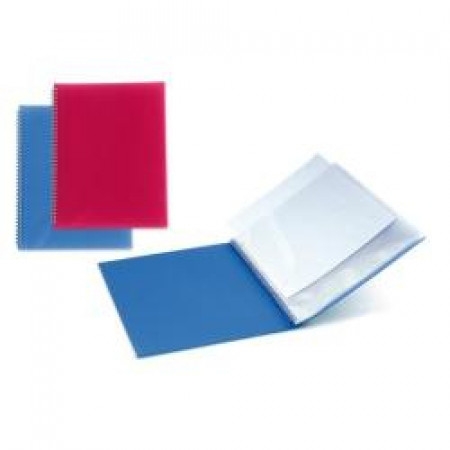 PORTALISTINI CON SPIRALE IN METALLO PASSO 3 1 IN PP BUCCIA CON COPERTINA IN PP COLORATO ROSSO GYRO 22X30 10 BUSTE