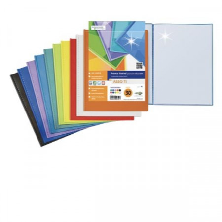 CF.25 Porta listino personalizzabile Asso TI 20 buste colori assortiti - 22x30 cm (A4)