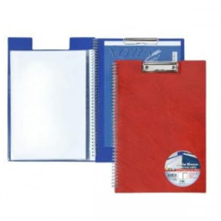 Portablocco Superblock pro rosso -con spirale - A4