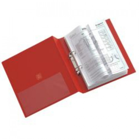 Raccoglitore Stelvio a 4 anelli R - rosso - diametro anelli 25 mm 22x30 cm