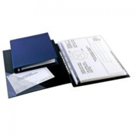 Raccoglitore Sanremo 2000 a 4 anelli - blu - Anelli D - diametro 25 mm 35x50 cm
