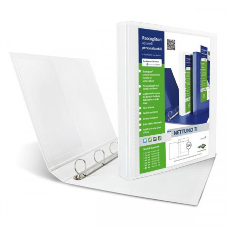 RACCOGLITORE  PERSONALIZZABILE NETTUNO TI 80 A4  4 ANELLI 4D BLU