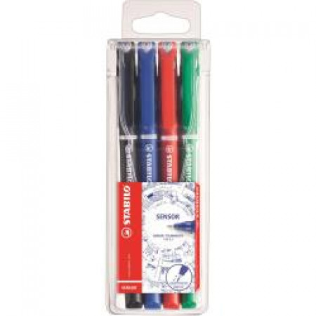 STABILO sensor 4 pcs wallet (black, blue, red, green)