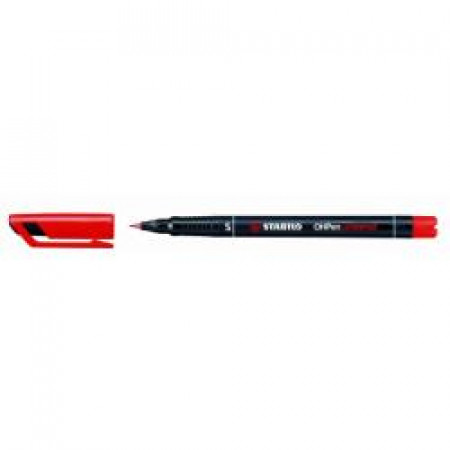 Stabilo OHPen universal permanente colore rosso punta superfine 0 4mm  per lucidi  superfici liscie e CD-rom  ricaricabile (cof. 10 pz)
