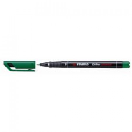 Stabilo OHPen universal permanente colore verde punta fine  0 7mm per lucidi  superfici liscie e CD-rom  ricaricabile (cof. 10 pz)