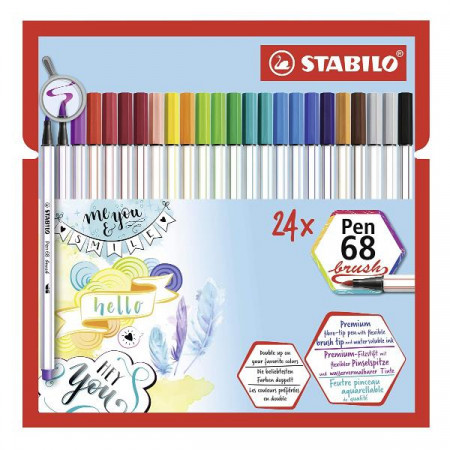 CF24 STABILO PEN68 BRUSH ASSORTITI CBWLT SENZA NEON
