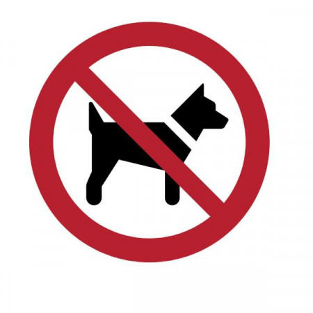 CARTELLO CANI NON AMMESSI - DIAM 200MM