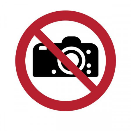 CARTELLO DIVIETO DI FOTOGRAFARE - DIAM 200MM