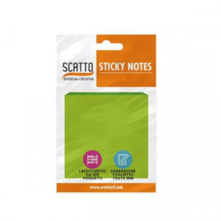 STICKY NOTES 100FG 75X75 - COLORI ASSORTITI FLUO