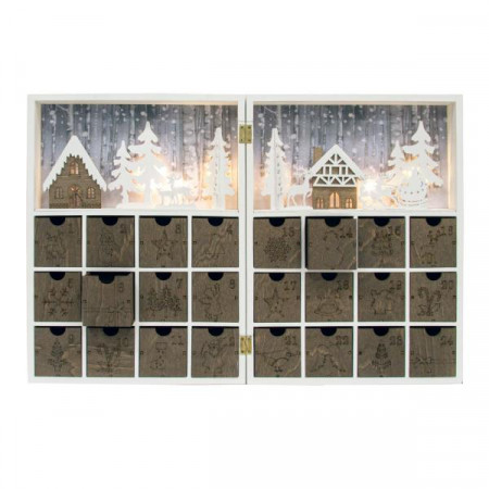 Calendario avvento legno