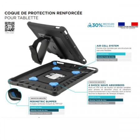 PROTECH STARTER Pack FR - Tablet Case for Galaxy Tab A7 10.4   + rotative tripod- Kraft box S
