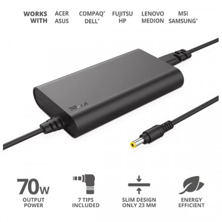 SIMO SLIM LAPTOP CHARGER 70W