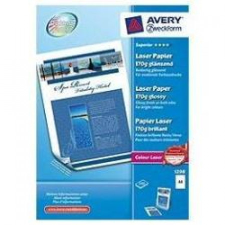 Carta bianca fotografica patinata Glossy- stampabile fronte/retro 170g stampanti Laser/Laser a colori 210x297 - 200 ff